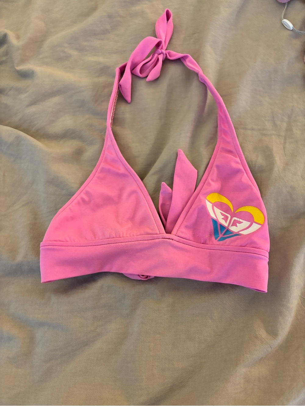 roxy pink bikini top small